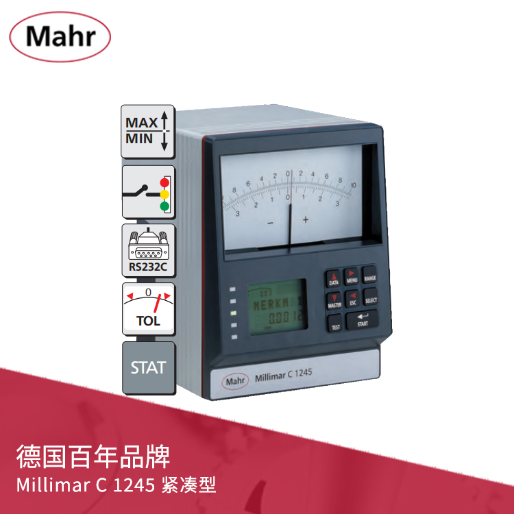 電子長度測量儀 指針式薄膜測厚儀 Millimar C 1245 電子長度測量儀 指針式薄膜測厚儀 Millimar C 1245